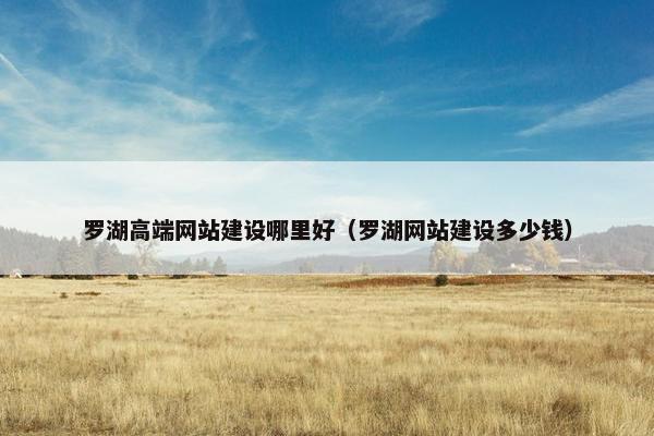 罗湖高端网站建设哪里好（罗湖网站建设多少钱）