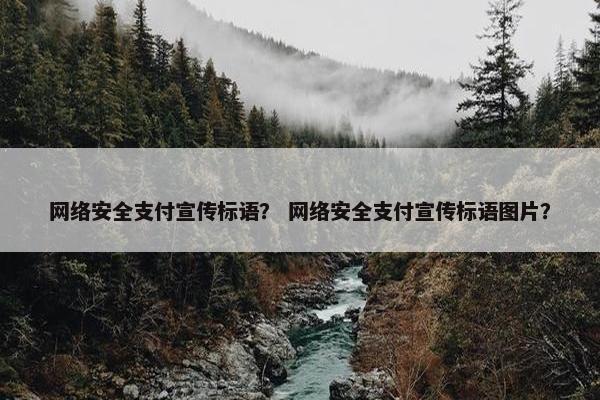 网络安全支付宣传标语？ 网络安全支付宣传标语图片？