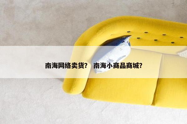 南海网络卖货？ 南海小商品商城？