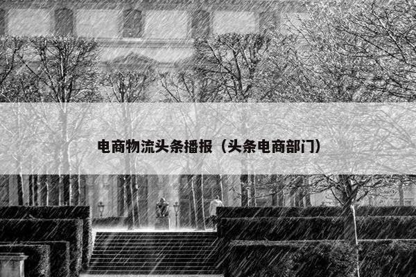电商物流头条播报（头条电商部门）