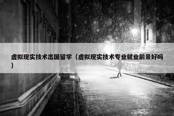 虚拟现实技术出国留学（虚拟现实技术专业就业前景好吗）