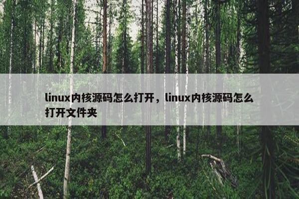 linux内核源码怎么打开，linux内核源码怎么打开文件夹
