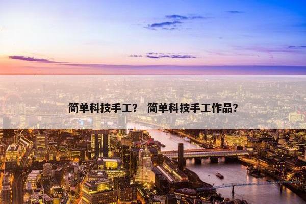 简单科技手工？ 简单科技手工作品？