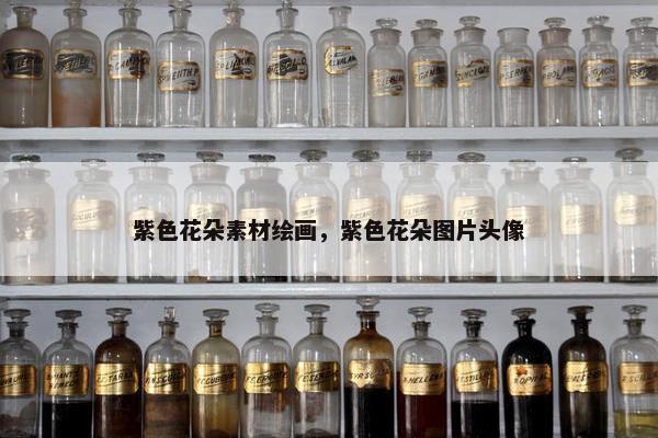 紫色花朵素材绘画，紫色花朵图片头像