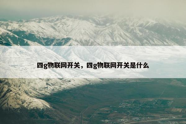四g物联网开关，四g物联网开关是什么
