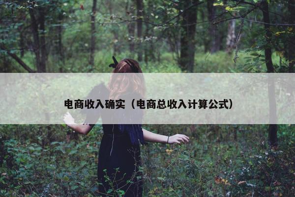 电商收入确实（电商总收入计算公式）