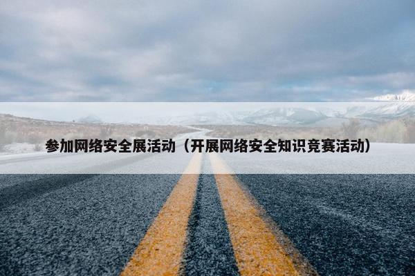 参加网络安全展活动（开展网络安全知识竞赛活动）