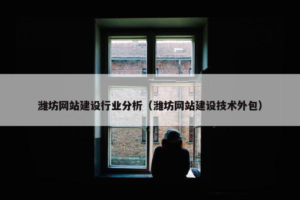 潍坊网站建设行业分析（潍坊网站建设技术外包）