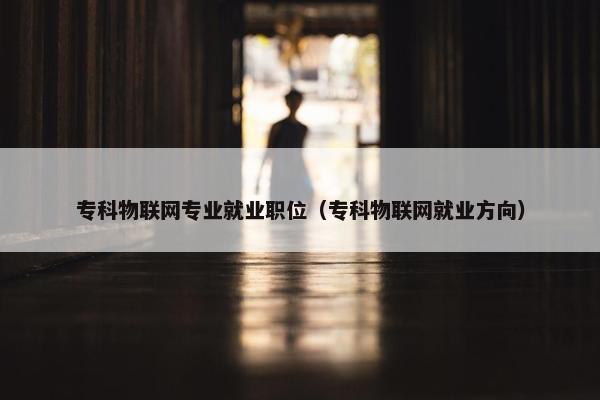 专科物联网专业就业职位（专科物联网就业方向）