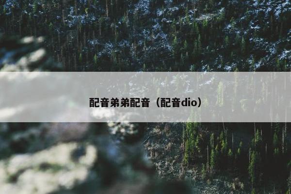 配音弟弟配音（配音dio）