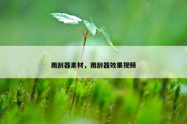 雨刮器素材，雨刮器效果视频