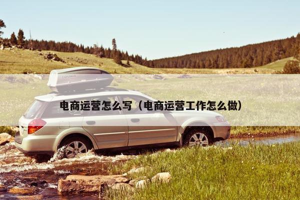 电商运营怎么写（电商运营工作怎么做）
