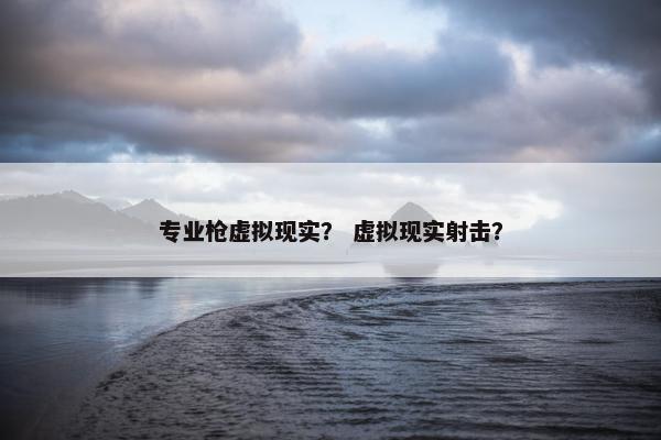 专业枪虚拟现实？ 虚拟现实射击？