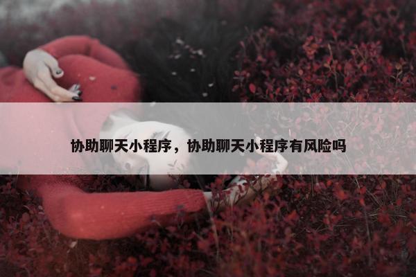 协助聊天小程序,协助聊天小程序有风险吗
