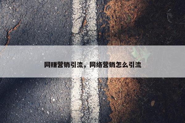 网赚营销引流,网络营销怎么引流
