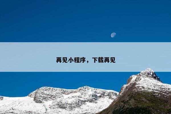 再见小程序,下载再见