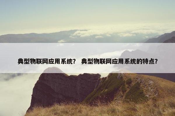 典型物联网应用系统？ 典型物联网应用系统的特点？