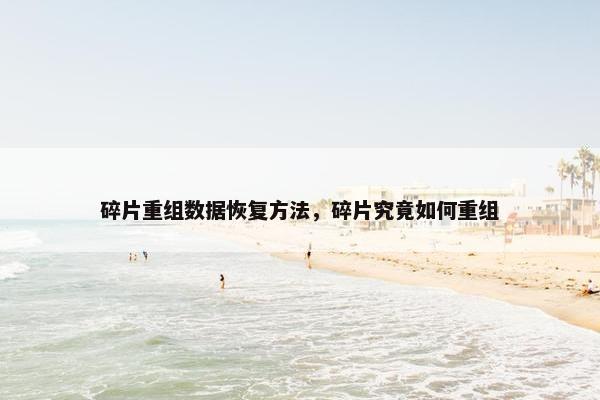 碎片重组数据恢复方法,碎片究竟如何重组