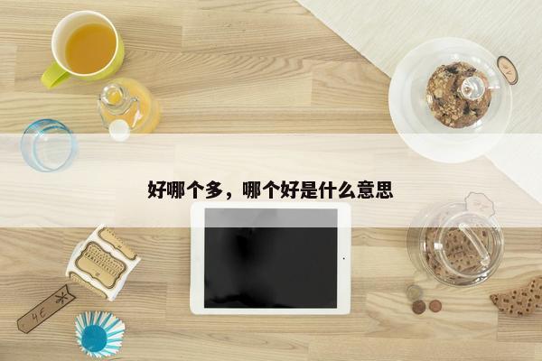 好哪个多,哪个好是什么意思 好哪个多,哪个好是什么意思
