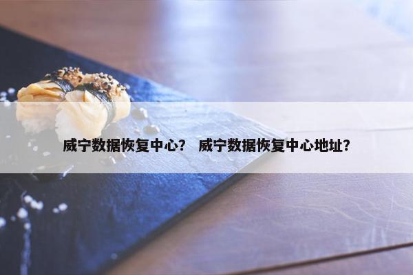 威宁数据恢复中心? 威宁数据恢复中心地址?
