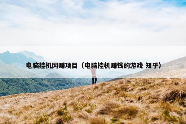电脑挂机网赚项目(电脑挂机赚钱的游戏 知乎)