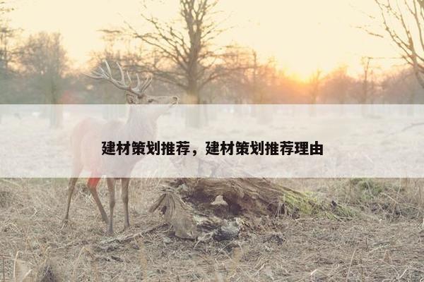 建材策划推荐,建材策划推荐理由 建材策划推荐,建材策划推荐理由