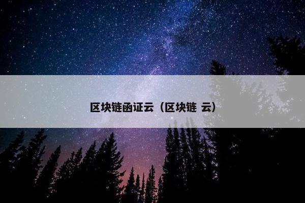 区块链函证云(区块链 云)