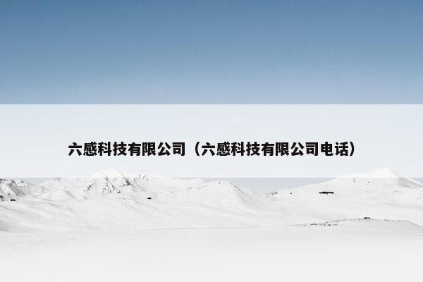 六感科技有限公司(六感科技有限公司电话)