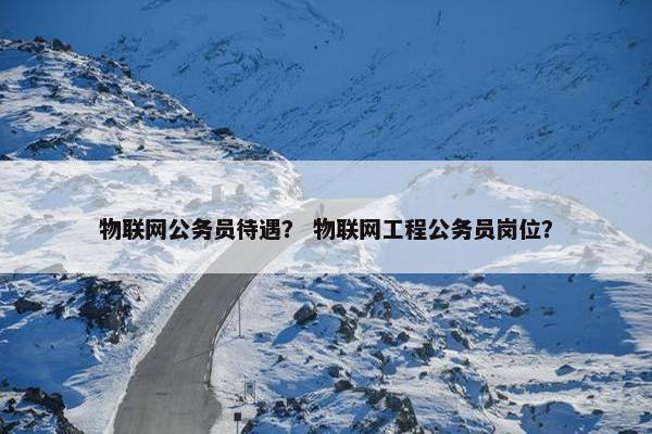 物联网公务员待遇? 物联网工程公务员岗位?