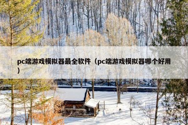pc端游戏模拟器最全软件(pc端游戏模拟器哪个好用)