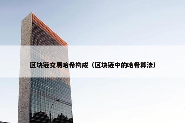 区块链交易哈希构成(区块链中的哈希算法)
