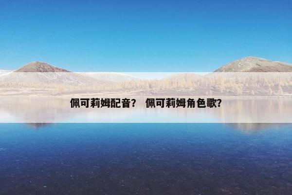 佩可莉姆配音? 佩可莉姆角色歌? 佩可莉姆配音? 佩可莉姆角色歌?