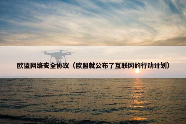 欧盟网络安全协议(欧盟就公布了互联网的行动计划)