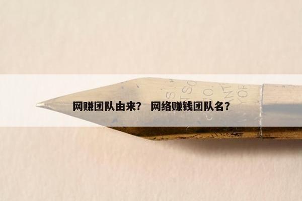 网赚团队由来? 网络赚钱团队名? 网赚团队由来? 网络赚钱团队名?