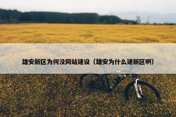 雄安新区为何没网站建设(雄安为什么建新区啊) 雄安新区为何没网站建设(雄安为什么建新区啊)