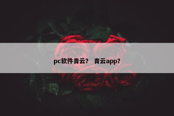 pc软件青云? 青云app? pc软件青云? 青云app?