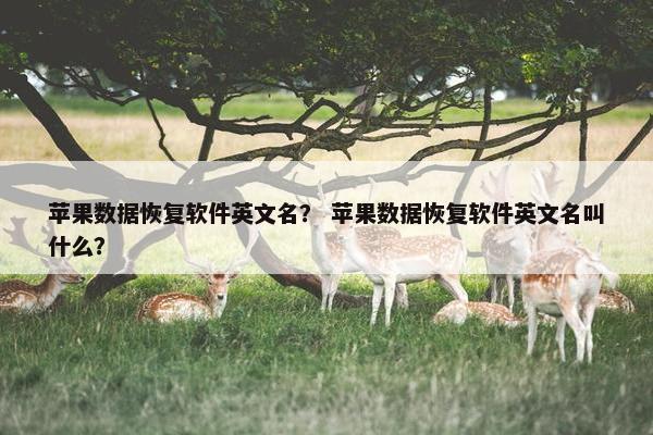 苹果数据恢复软件英文名？ 苹果数据恢复软件英文名叫什么？