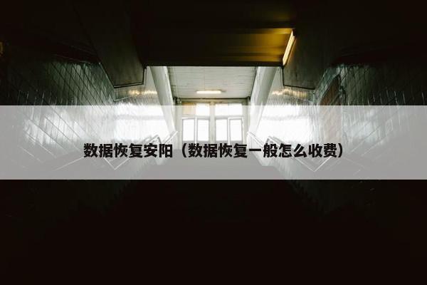 数据恢复安阳（数据恢复一般怎么收费）