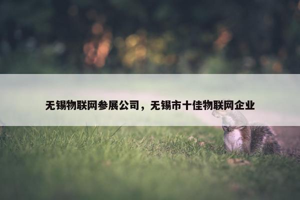 无锡物联网参展公司,无锡市十佳物联网企业