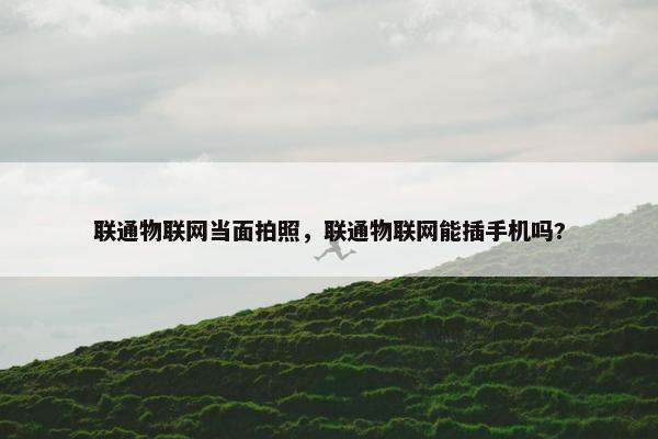 联通物联网当面拍照，联通物联网能插手机吗?