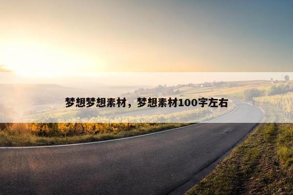 梦想梦想素材,梦想素材100字左右