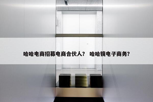 哈哈电商招募电商合伙人? 哈哈镜电子商务?