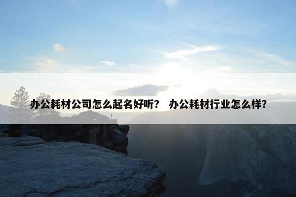 办公耗材公司怎么起名好听? 办公耗材行业怎么样? 办公耗材公司怎么起名好听? 办公耗材行业怎么样?