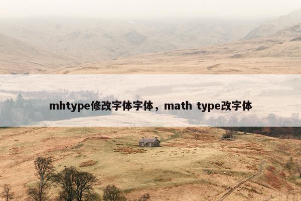 mhtype修改字体字体,math type改字体