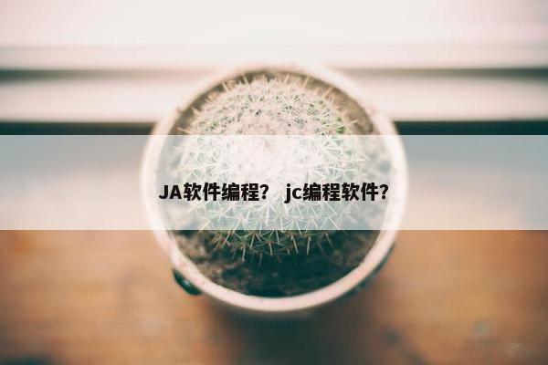 JA软件编程? jc编程软件?