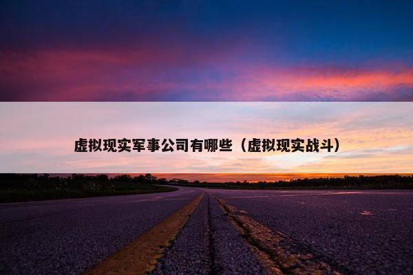 虚拟现实军事公司有哪些(虚拟现实战斗)
