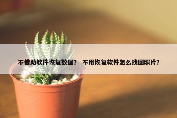 不借助软件恢复数据? 不用恢复软件怎么找回照片? 不借助软件恢复数据? 不用恢复软件怎么找回照片?