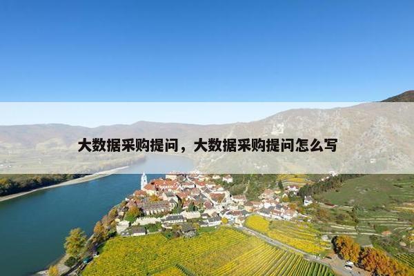 大数据采购提问,大数据采购提问怎么写 大数据采购提问,大数据采购提问怎么写