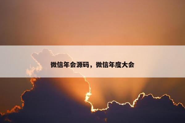 微信年会源码,微信年度大会