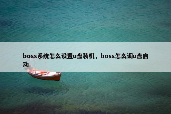 boss系统怎么设置u盘装机，boss怎么调u盘启动